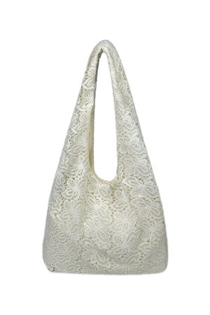 Pastoral Lace Tote Bag - Large Capacity Commuter Shoulder Bag, Versatile Niche Design for Everyday Style