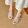Pearl-Embellished Open-Toe Sandals for Women - Retro Thick-Soled Beach Sandals for Summer 2025