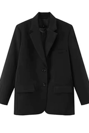 Petite Black One-Shoulder Blazer for Women - Korean Style High-End Casual Suit for Spring and Autumn 2025 Fashion