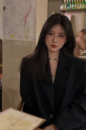 Petite Black Suit Jacket for Women - 2025 New High-End Casual Blazer for Spring and Autumn Fashion