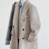 Petite Double-Breasted Wool Cashmere Coat for Women - 2024 Autumn Winter Style, Short Length, High-End Feel