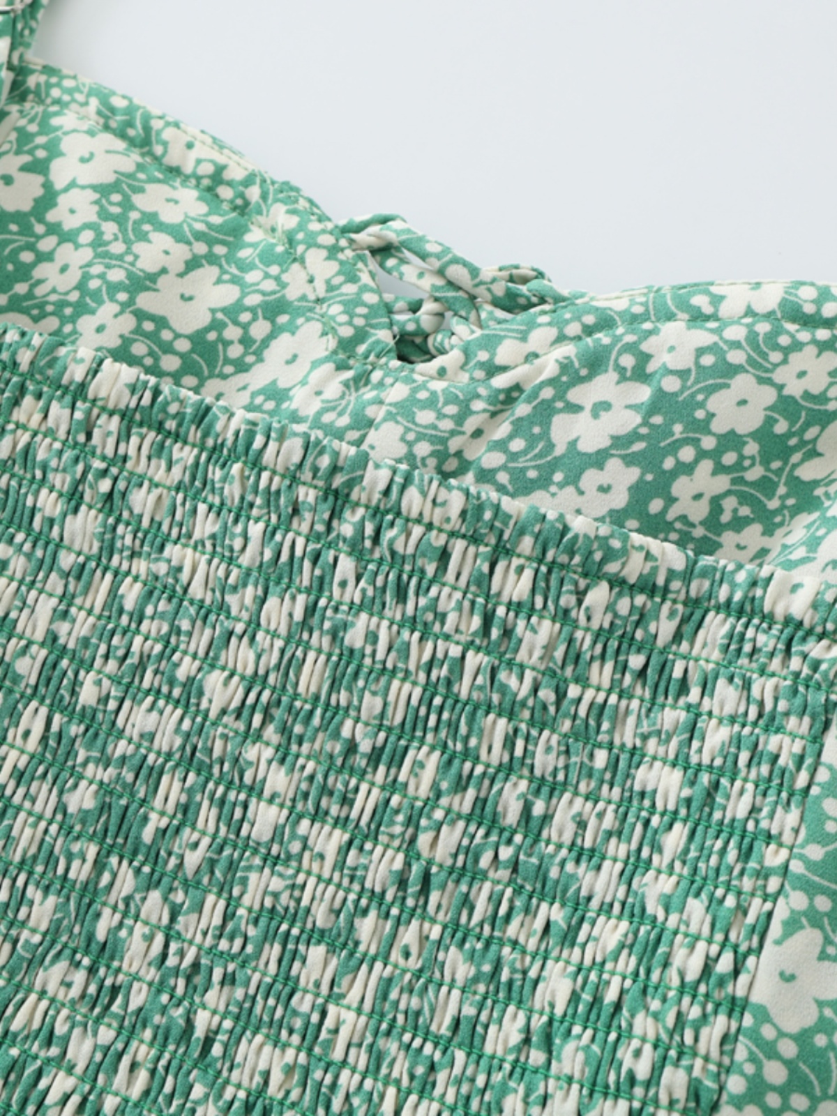 Petite Floral Green Summer Dress for Women - French Style Vacation Dress, Slimming Design for 2025 Petite Floral Green Summer Dress for Women - French Style Vacation Dress, Slimming Design for 2025