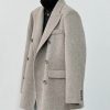 Petite Oatmeal Wool and Cashmere Overcoat for Women - High-End Feel, 2024 Autumn Winter Style, Elegant Outerwear