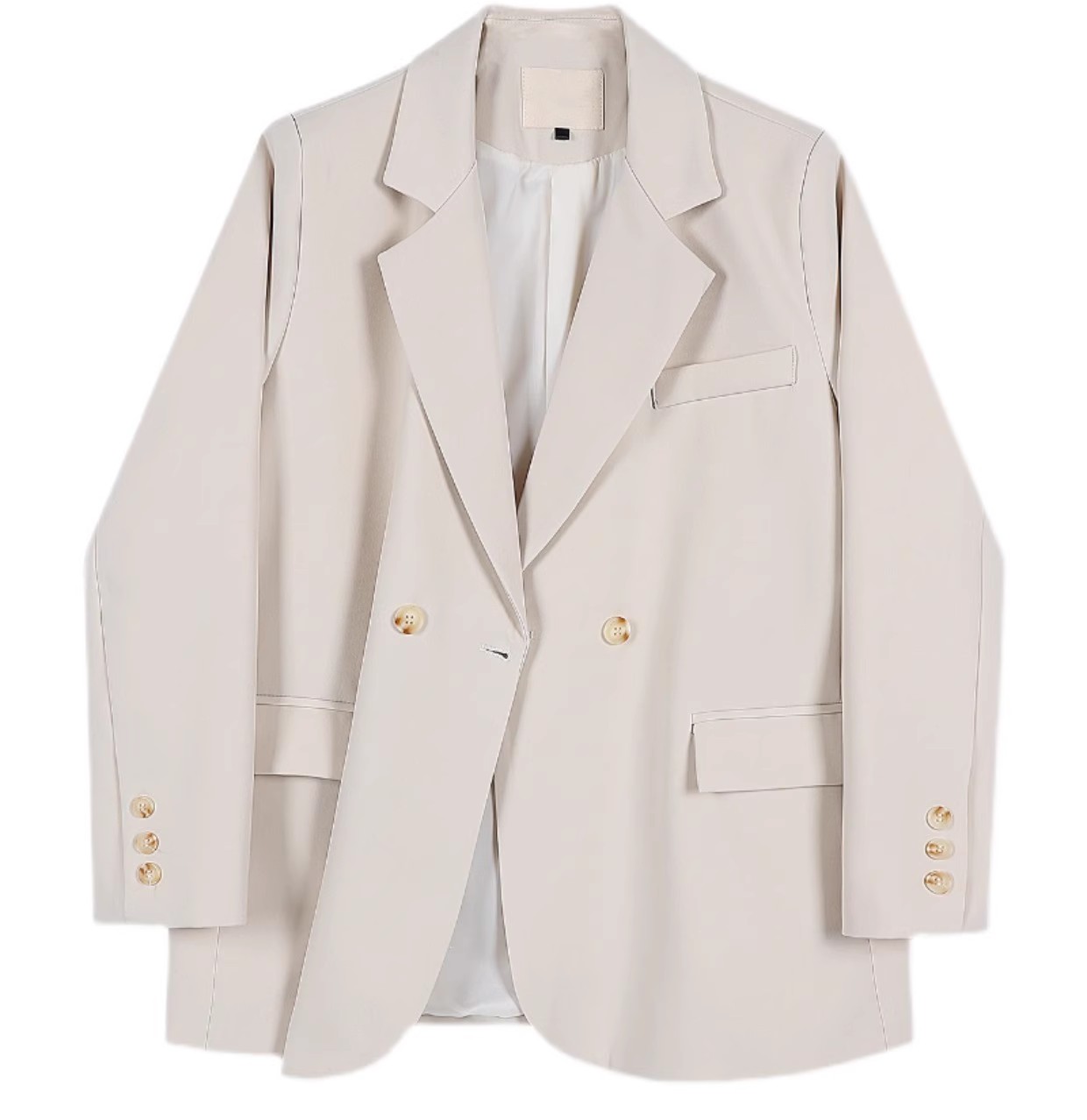 Petite Women's Casual Blazer - Korean Style Gray Suit Jacket for Spring 2025 - Chic Outfit Essential Petite Women's Casual Blazer - Korean Style Gray Suit Jacket for Spring 2025 - Chic Outfit Essential