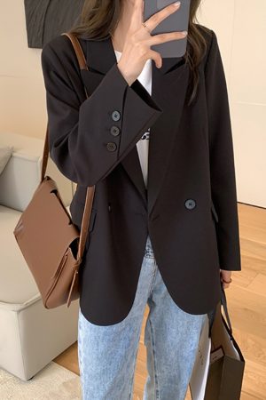 Petite Women's Casual Blazer - Trendy Thin Jacket for Spring & Autumn 2025, Chic High-End Style, Perfect for Everyday Wear