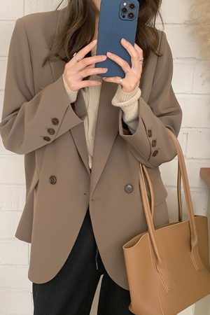 Petite Women's Casual Blazer - Trendy Thin Jacket for Spring & Autumn 2025, Chic High-End Style, Perfect for Everyday Wear