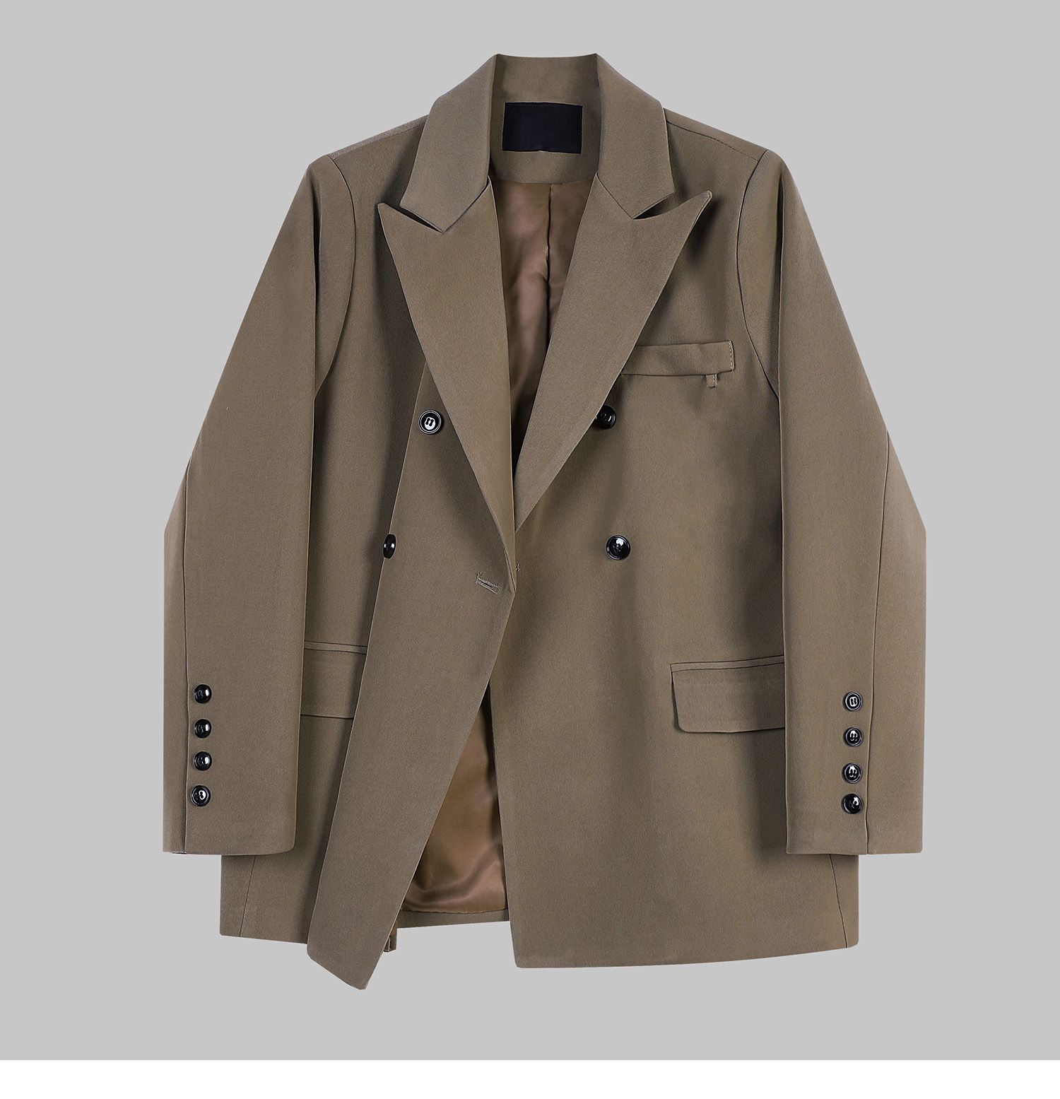 Petite Women's Coffee-Colored Blazer - 2025 Spring Casual Suit for Stylish Outfits - Perfect for Spring and Autumn Wear Petite Women's Coffee-Colored Blazer - 2025 Spring Casual Suit for Stylish Outfits - Perfect for Spring and Autumn Wear