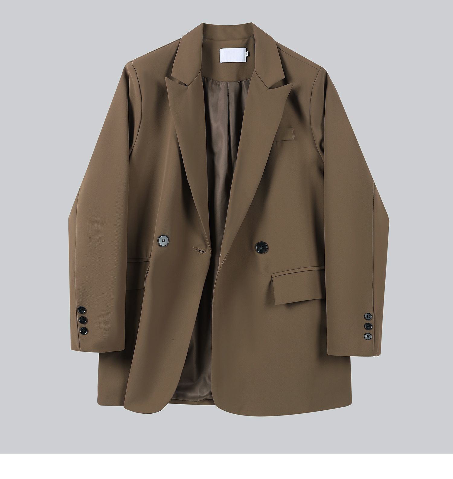 Petite Women's Coffee-Colored Blazer - 2025 Spring Casual Suit for Stylish Outfits - Perfect for Spring and Autumn Wear Petite Women's Coffee-Colored Blazer - 2025 Spring Casual Suit for Stylish Outfits - Perfect for Spring and Autumn Wear