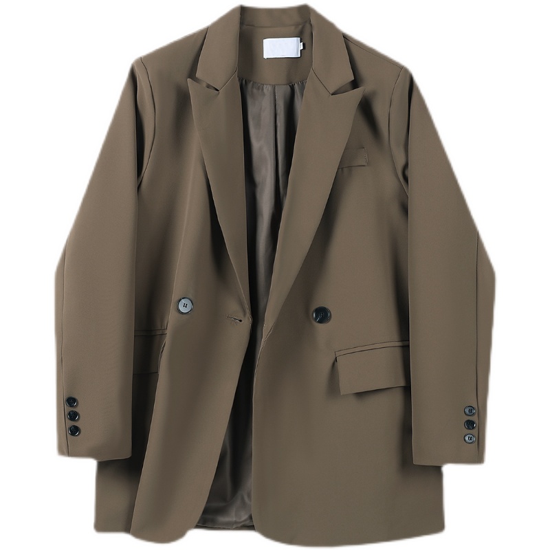 Petite Women's Coffee-Colored Blazer - 2025 Spring Casual Suit for Stylish Outfits - Perfect for Spring and Autumn Wear Petite Women's Coffee-Colored Blazer - 2025 Spring Casual Suit for Stylish Outfits - Perfect for Spring and Autumn Wear