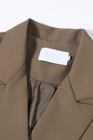 Petite Women's Coffee-Colored Blazer - 2025 Spring Casual Suit for Stylish Outfits - Perfect for Spring and Autumn Wear