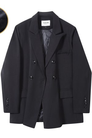 Petite Women's Coffee-Colored Blazer - 2025 Spring Casual Suit for Stylish Outfits - Perfect for Spring and Autumn Wear