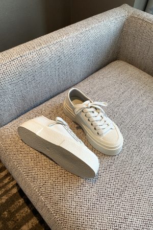 Pink Genuine Leather Lace-Up Sneakers for Women - 2025 Height-Increasing Thick Sole Casual White Shoes, Versatile Comfort Style