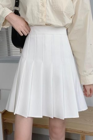 Pink High Waist Pleated A-Line Skirt for Women - Slim Fit Spring Summer 2023 Short JK Style Skirt