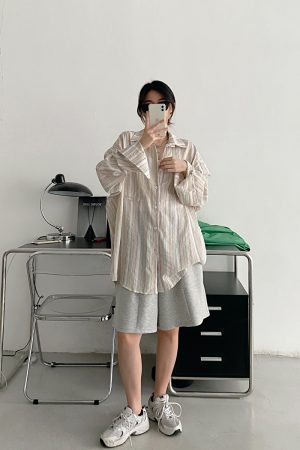 Pink Long Sleeve Sunscreen Shirt for Women - Sun Grapefruit Casual Top, Thin Korean Style for Summer 2025