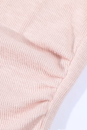 Pink Sweet and Spicy Lace Strap Short Sleeve T-Shirt for Women with Ruffled Edges - Summer Fashion Essential