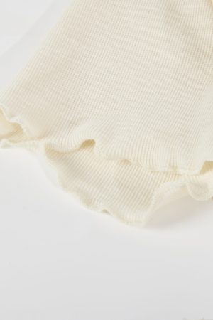 Pink Sweet Women's Off-Shoulder Short Sleeve T-Shirt with Irregular Ruffle Edge and Butterfly Decor, 2025 Summer Fashion Trend