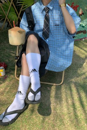 Plaid Short Sleeve Shirt for Women - Handmade Vintage Style - Loose Casual Summer Top - Versatile Niche Trend