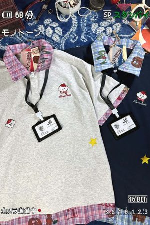 Plaid Spliced Embroidered Puppy Fake Two-Piece Polo Shirt - Women's Short Sleeve T-Shirt for Summer College Style