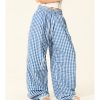 Pleated Checkered Casual Cargo Pants for Women - Summer Thin Wide-Leg Trousers - Y2K Inspired Floor-Length Fashion