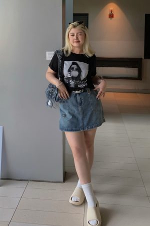 Plus-Size A-Line Denim Skirt Pants for Women, Stylish & Slimming, Sexy Design, Versatile, Available in Two Colors