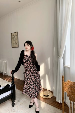 Plus Size Airy Cardigan and Camisole Dress Set - Cool Sun Protection Cover-Up for Summer, Perfect for Layering and Air Conditioning