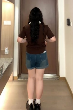 Plus Size American Retro Short Sleeve Polo Collar V-Neck Cropped T-Shirt for Women - Flattering Summer Top for Curvy Figures