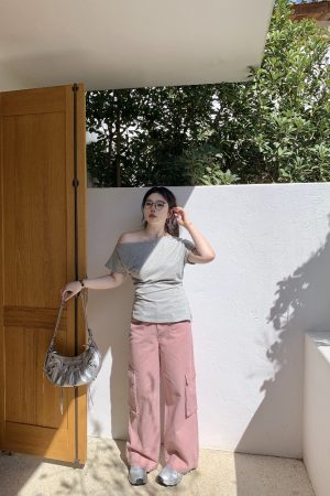 Plus Size American Retro Straight-Leg Multi-Pocket Wide-Leg Casual Work Pants for a Cool 90s Vibe