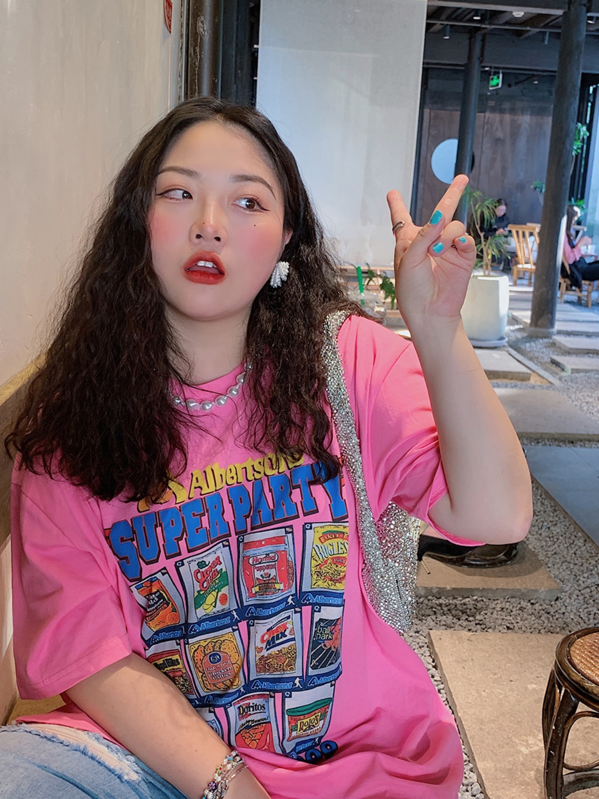 Plus Size American Vintage Printed T-Shirt for Women - Short Sleeve Loose Fit Summer 2025 Style Plus Size American Vintage Printed T-Shirt for Women - Short Sleeve Loose Fit Summer 2025 Style