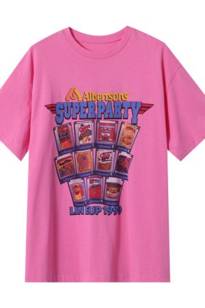 Plus Size American Vintage Printed T-Shirt for Women - Short Sleeve Loose Fit Summer 2025 Style