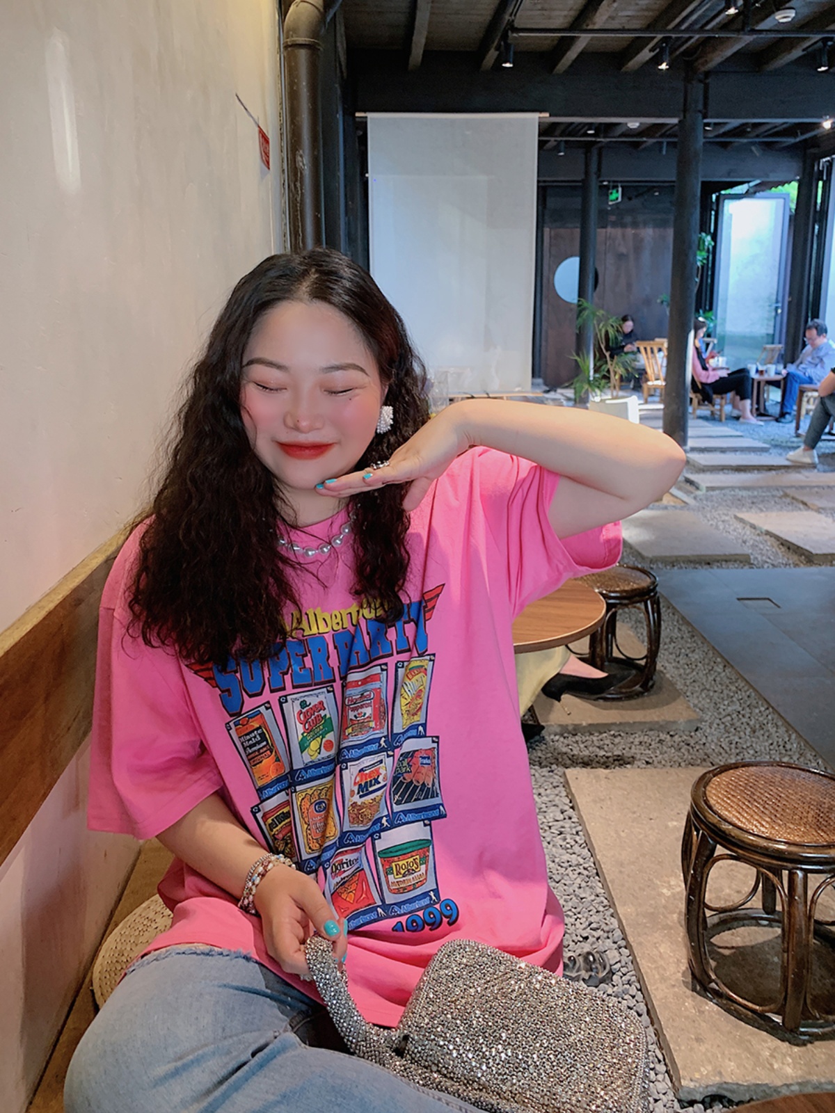 Plus Size American Vintage Printed T-Shirt for Women - Short Sleeve Loose Fit Summer 2025 Style Plus Size American Vintage Printed T-Shirt for Women - Short Sleeve Loose Fit Summer 2025 Style