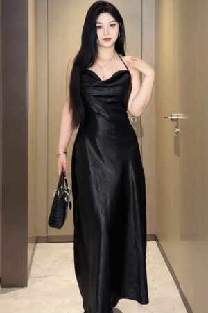 Plus-Size Backless Draped Strap Dress Set with Shawl - Flattering Long Skirt for Summer, Sexy Pure Desire Style