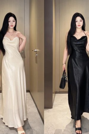 Plus-Size Backless Draped Strap Dress Set with Shawl - Flattering Long Skirt for Summer, Sexy Pure Desire Style