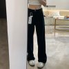 Plus-Size Black Straight-Leg Jeans for Petite Women - 2025 New Style, Loose Fit, Casual Fashion Essential