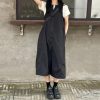 Plus Size Black Waist-Cinching Work Vest Dress for Women, Flattering Summer Strap Dress for Curvy Figures
