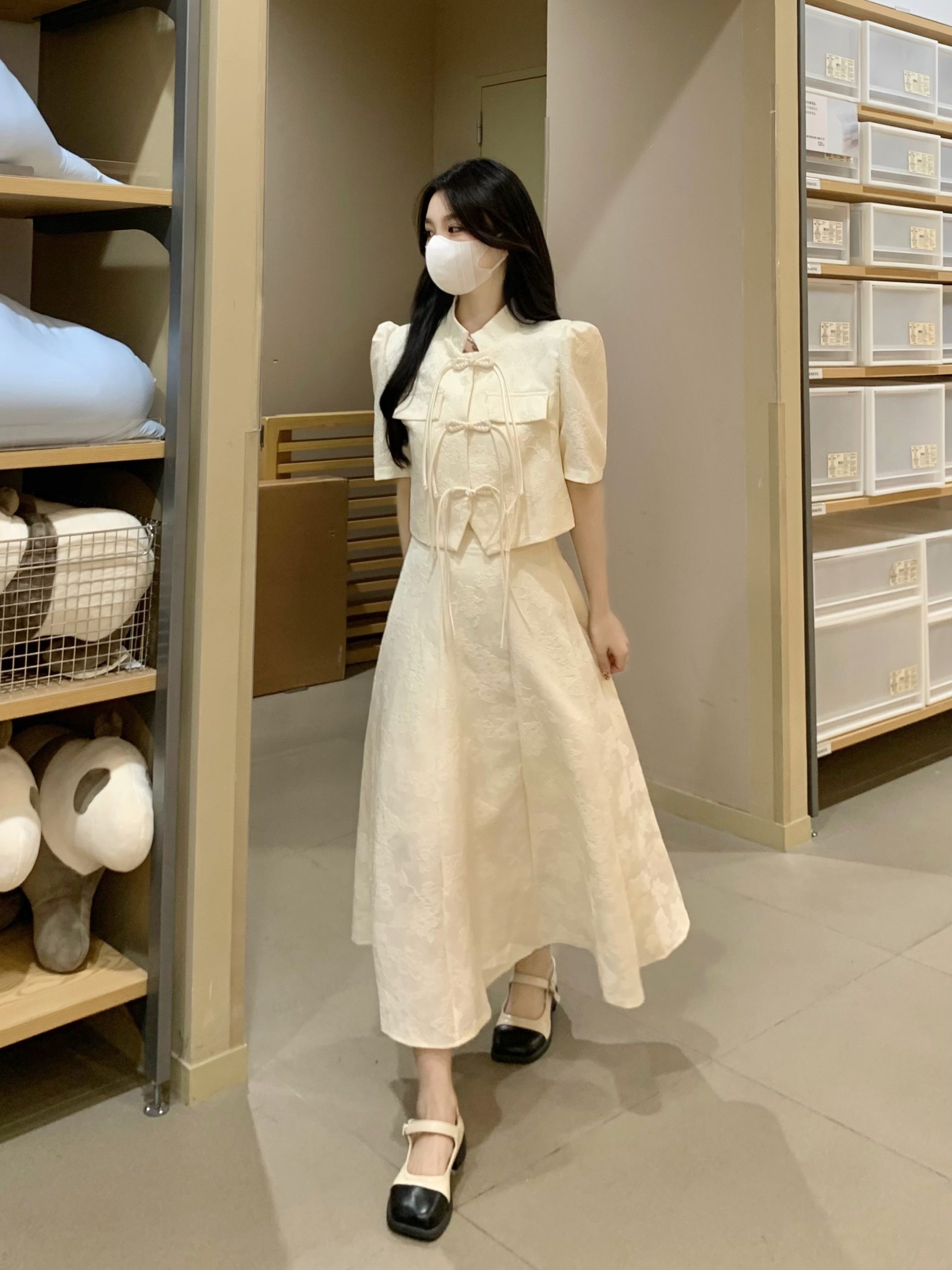 Plus-Size Chinese Style Short Sleeve Jacket for Women, Slimming High-Waisted Retro Half-Length Dress, Elegant National Wind Fashion Plus-Size Chinese Style Short Sleeve Jacket for Women, Slimming High-Waisted Retro Half-Length Dress, Elegant National Wind Fashion