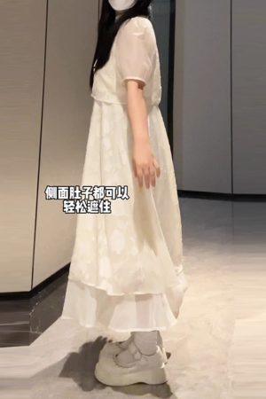 Plus-Size Chinese Style Summer Hanfu Dress Set - Retro Slimming Qipao Two-Piece Outfit for Chubby Women