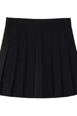 Plus Size Deep Blue High Waist Pleated Skirt for Women, Slimming Anti-Exposure A-Line Design, Stylish Short Skirt for Curvy Girls