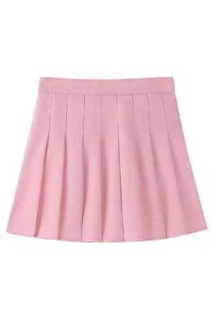 Plus Size Deep Blue High Waist Pleated Skirt for Women, Slimming Anti-Exposure A-Line Design, Stylish Short Skirt for Curvy Girls