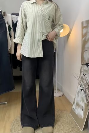 Plus-Size Flared Straight-Leg Jeans for Women - 2025 New Style, Flattering Curvy Fit, Perfect for Petites, Trendy Casual Fashion