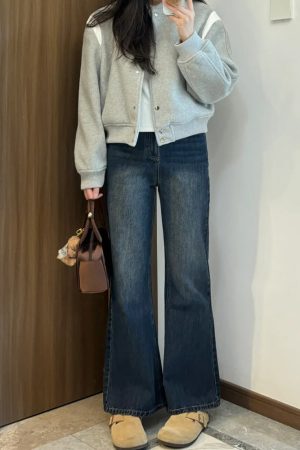 Plus-Size Flared Straight-Leg Jeans for Women - 2025 New Style, Flattering Curvy Fit, Perfect for Petites, Trendy Casual Fashion