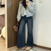 Plus-Size Flared Straight-Leg Jeans for Women - 2025 New Style, Flattering Curvy Fit, Perfect for Petites, Trendy Casual Fashion