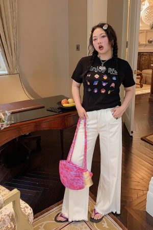 Plus Size Gold Support Printed Short Sleeve T-Shirt for Women - Slim Fit Summer Top in 2025 Trendy Style