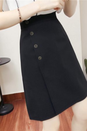 Plus Size High Waist A-Line Midi Skirt for Women - Summer Slimming Bodycon Style, Perfect for 200 lbs and Up, Trendy and Comfortable