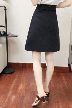 Plus Size High Waist A-Line Midi Skirt for Women - Summer Slimming Bodycon Style, Perfect for 200 lbs and Up, Trendy and Comfortable