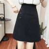 Plus Size High Waist A-Line Midi Skirt for Women - Summer Slimming Bodycon Style, Perfect for 200 lbs and Up, Trendy and Comfortable
