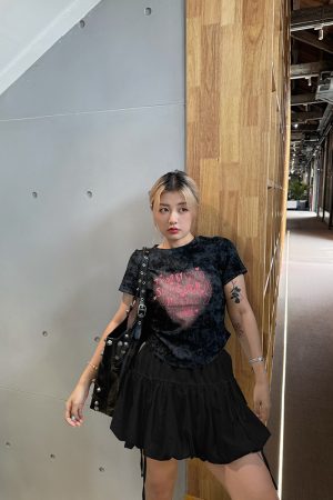 Plus Size High Waist Floral Puff Ballet Bodycon Skirt - Elastic Waist, Anti-Exposure, Y2K Style