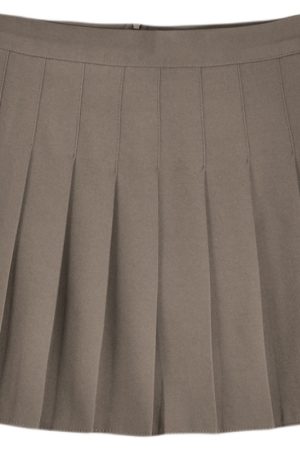 Plus Size High Waist Pleated A-Line Skirt for Women - Slimming College Style, Anti-Exposure, Perfect for Spring and Summer