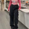 Plus Size High Waist Straight Leg Water Washed Floor-Length Denim Pants for Women - Casual Slimming Autumn Style