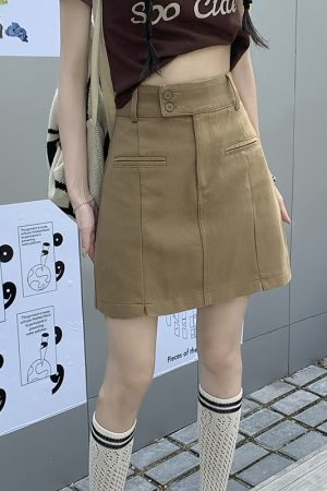 Plus Size High-Waisted A-Line Denim Skirt for Women - Summer Bodycon Style, Hip-Covering Design for Curvy Figures, Korean Fashion