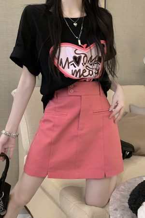 Plus Size High-Waisted A-Line Denim Skirt for Women - Summer Bodycon Style, Hip-Covering Design for Curvy Figures, Korean Fashion